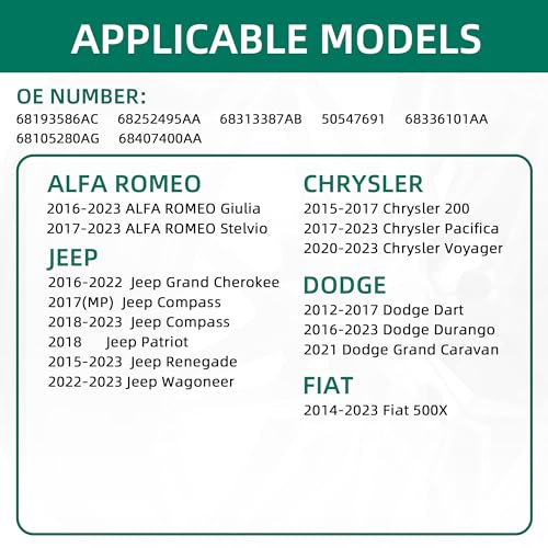 CDWTPS TPMS Sensor Dodge,4Pack 433Mhz Tire Pressure Monitoring System Sensor Compatible for Chrysler Jeep Dodge Fiat Replaces#68313387AB 68193586AC 68252493AB - Image 2