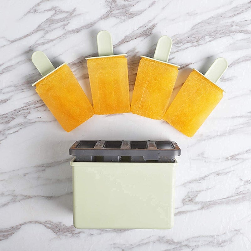 JOLYMIT Reusable Ice Cream Mould and Popsicle Mould with Stick for Making Ice Candy Kulfi Ice Candy Maker Plastic 2 Pack - Image 2