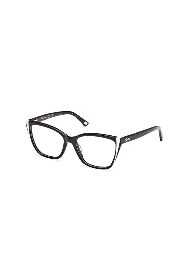 SKECHERS Women's's Cat Eye Eyeglass Frames Shiny Black SKECHERS SE5010200153 53 mm - Image 1