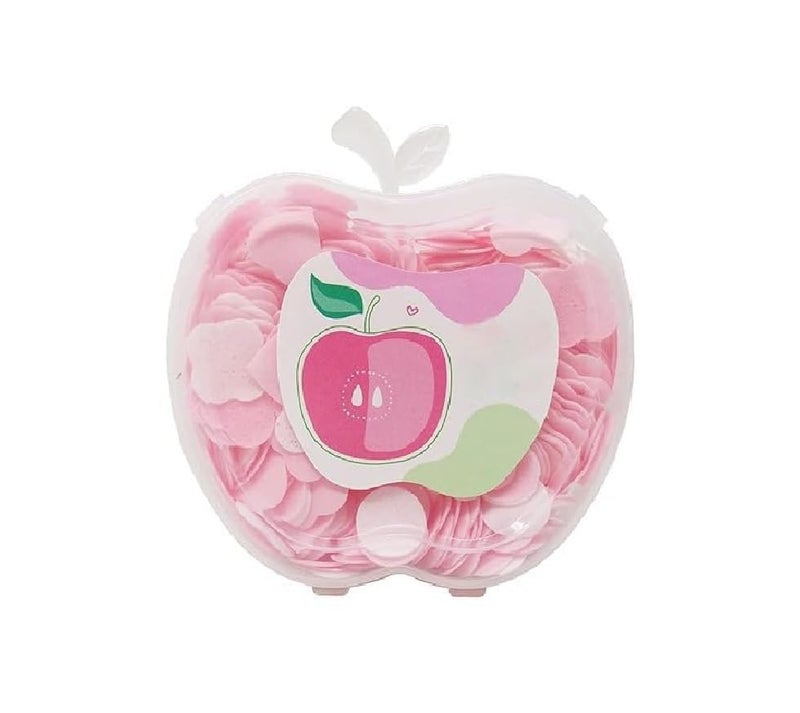 GLNRM Apple Shape Paper Soap Paper Soap in a Plastic Box Clean Soft Bath For Travel Paper Soap in Apple Shape Bottle For Kitchen Toilet Outdoor Travel Camping Hiking School College - Image 1