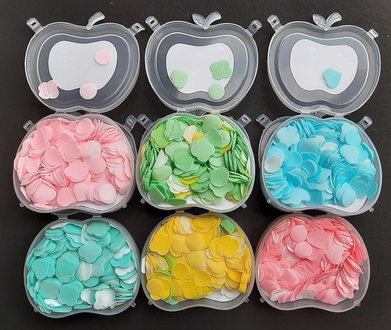 GLNRM Apple Shape Paper Soap Paper Soap in a Plastic Box Clean Soft Bath For Travel Paper Soap in Apple Shape Bottle For Kitchen Toilet Outdoor Travel Camping Hiking School College - Image 5