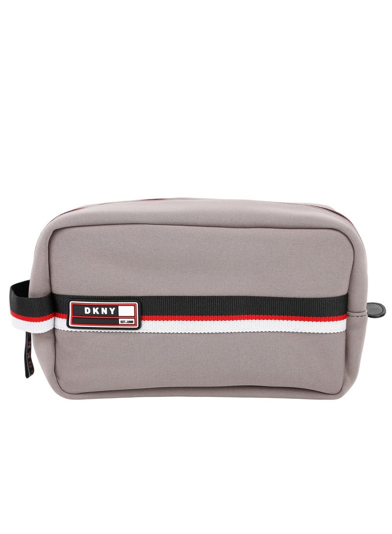 DKNY EXCURSIONIST Men's Toiletry Bag, Grey, 6x9x4 cm - Image 1
