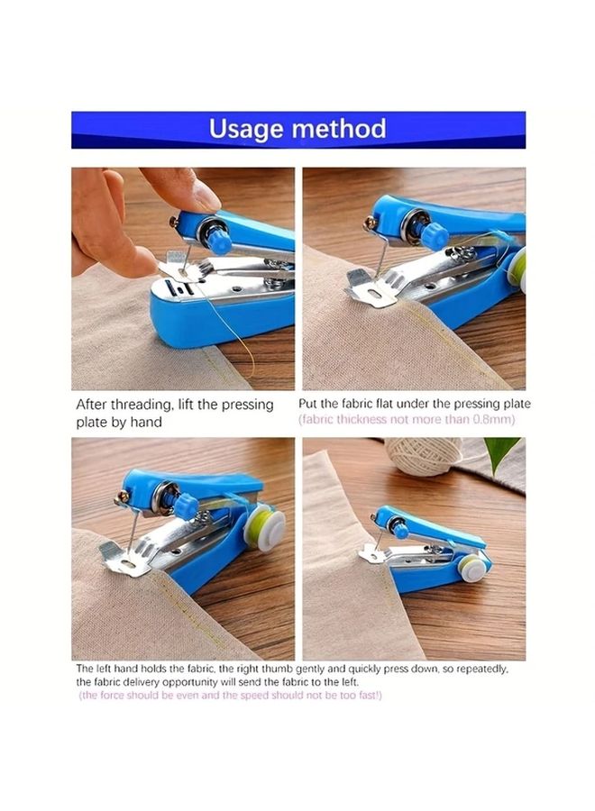 Portable Mini Sewing Machine Manual Operation Adjustable Tension Assorted Colors - Image 2
