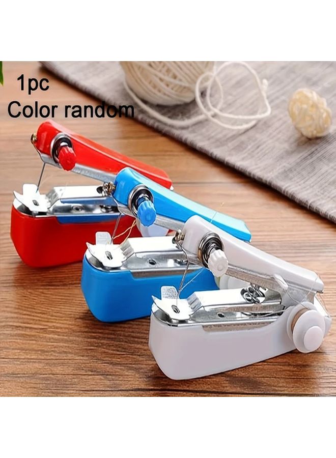 Portable Mini Sewing Machine Manual Operation Adjustable Tension Assorted Colors - Image 1
