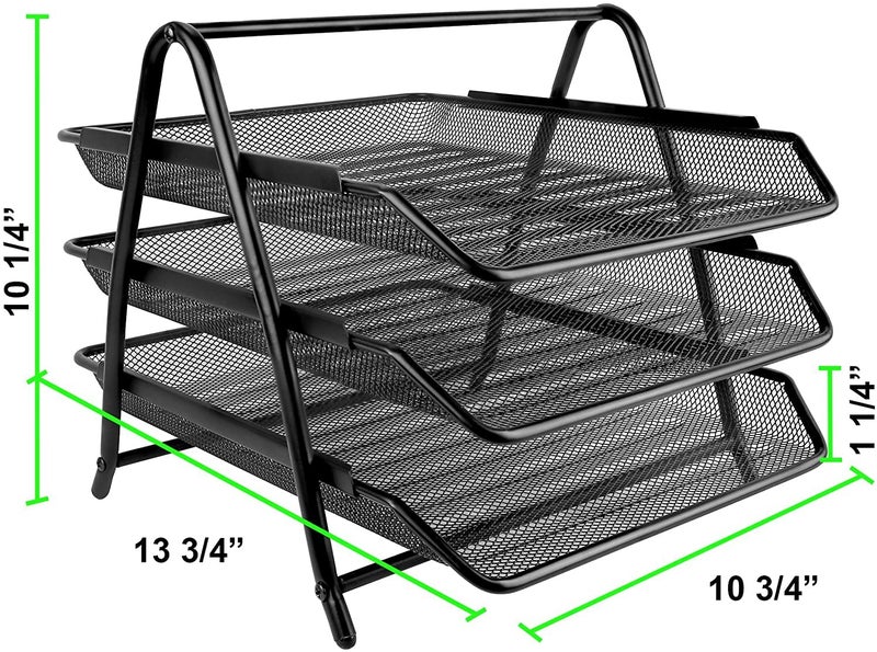 SOLDTRUE 3 Tier Document Tray Desktop Organizer/Rack Storage for Home and Office Accessories Files/Documents/Letters/Magazine/Newspaper Holder - Image 4