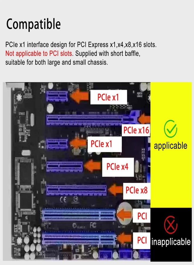 GWFIBER PCIe Ethernet Card Nic Card 10/100/1000Mbps Realtek 8111H Gigabit Express PCI-E Network Card -1000Mbps Ethernet RJ45 Adapter Internal Computer Network Card for Desktop PC 1PCS - Image 3