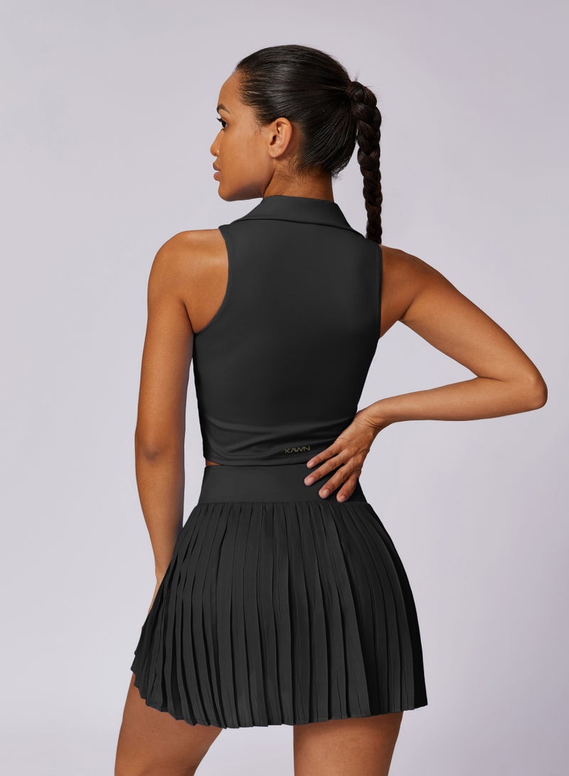 KAWN.YOGA Womens V-Neck Sleeveless Crop Top - Image 5