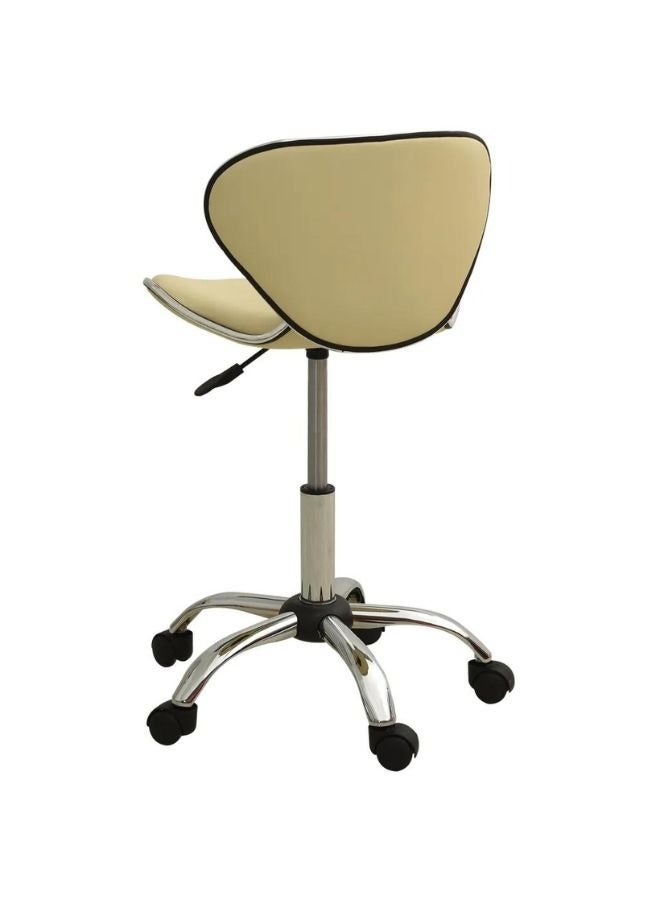 vidaxl vidaXL Office Chair Cream Faux Leather  - Image 2