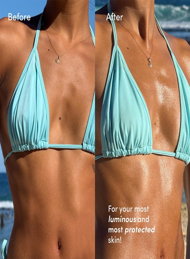 Coco & Eve Tan Boosting Anti-Aging Body Oil SPF45 - Tanning Accelerator Pump, UVA UVB Sun Protection | Moisturizing Outdoor Bronzing Enhancer with Natural Ingredients, Antioxidants (5.07 Fl Oz) - Image 3