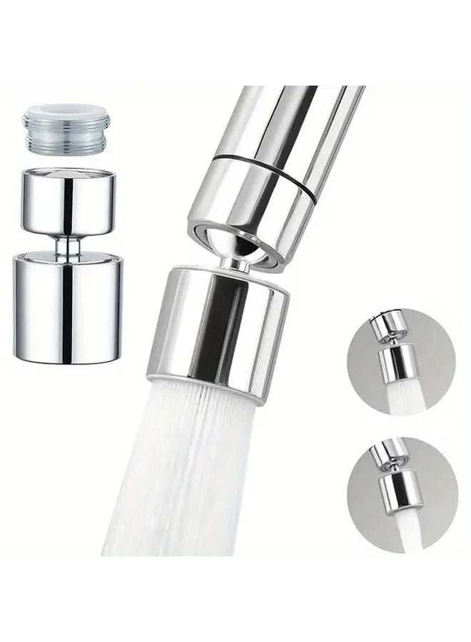 WOLYKIER صنبور مطبخ كروم مع مرشح دوار 360 درجة رأس رش مزدوج الوظيفة معدني متين - Image 1