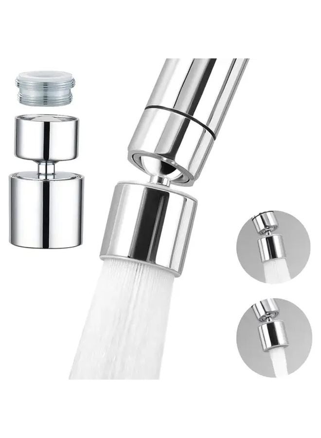 WOLYKIER صنبور مطبخ كروم مع مرشح دوار 360 درجة رأس رش مزدوج الوظيفة معدني متين - Image 3