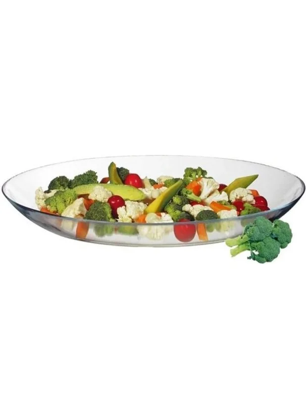 Paşabahçe 10336 Invitation 33 Cm Oval Glass Boat Service Fruit Plate