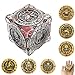 FLUEFOWL DND Spinner Dice Metal Dice Set with 3D Relief for DND Gifts Polyhedral Roleplaying Game Dice Fantasy DD Tabletop RPG Accessories for DM Player Bloodstains - Image 2
