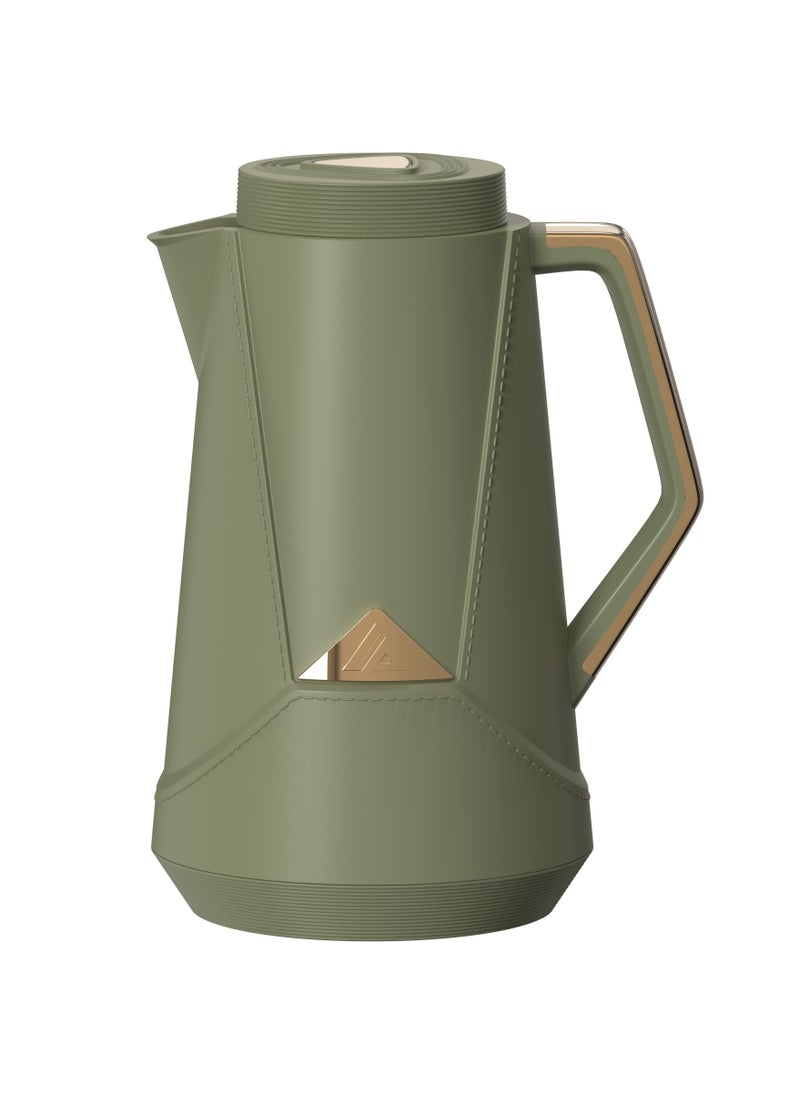 Home Maker - 1.0L Stainless Steel Vacuum Flask - Green | Thermal Travel Bottle - Image 1