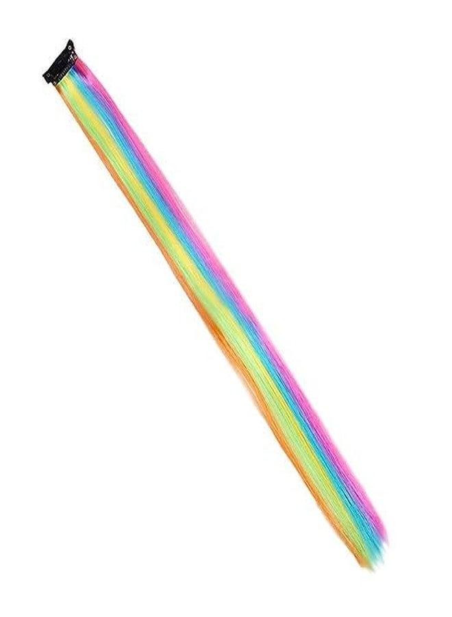 Fully Colourful Hair Extensions Hair Highlighter For Girls Hair Streaks For Cosplay Theme Party Use Kids 20 Gram Pack Of 1 Multicolor - Image 3