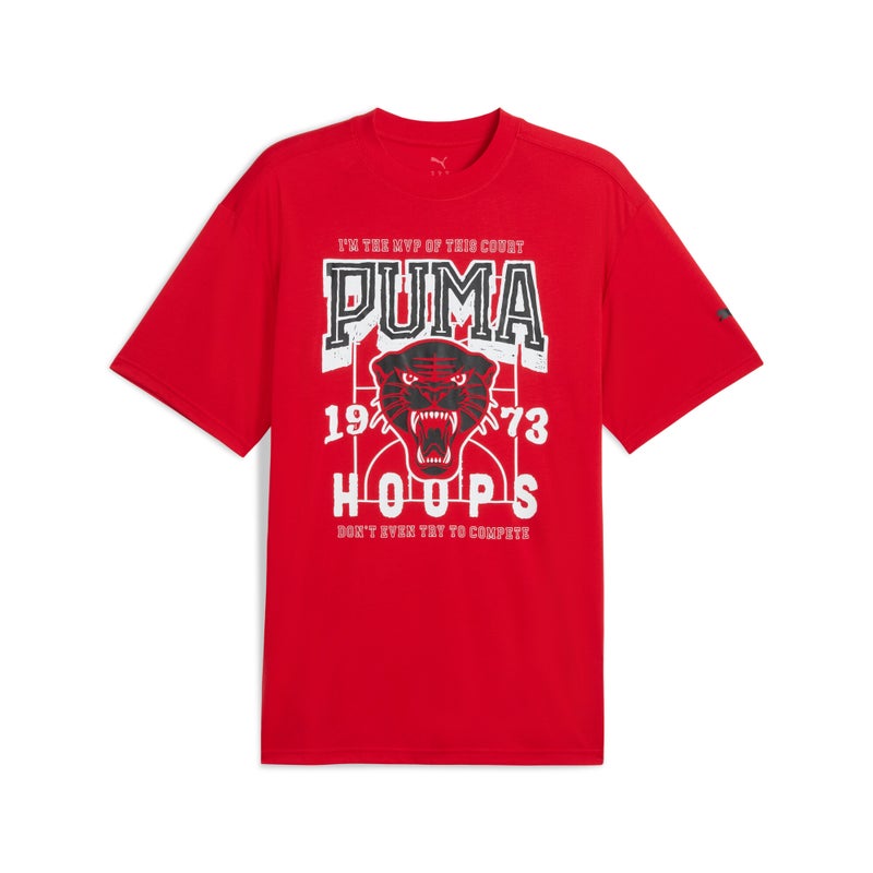PUMA Rival Rage Basketball Mens Red T-shirt - Image 4