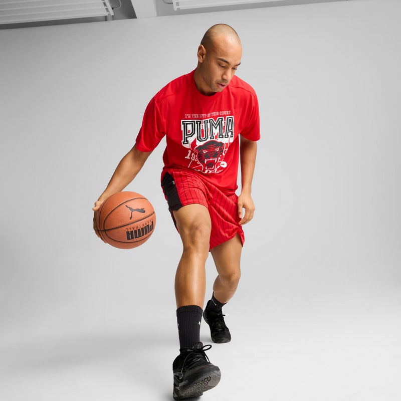 PUMA Rival Rage Basketball Mens Red T-shirt - Image 3