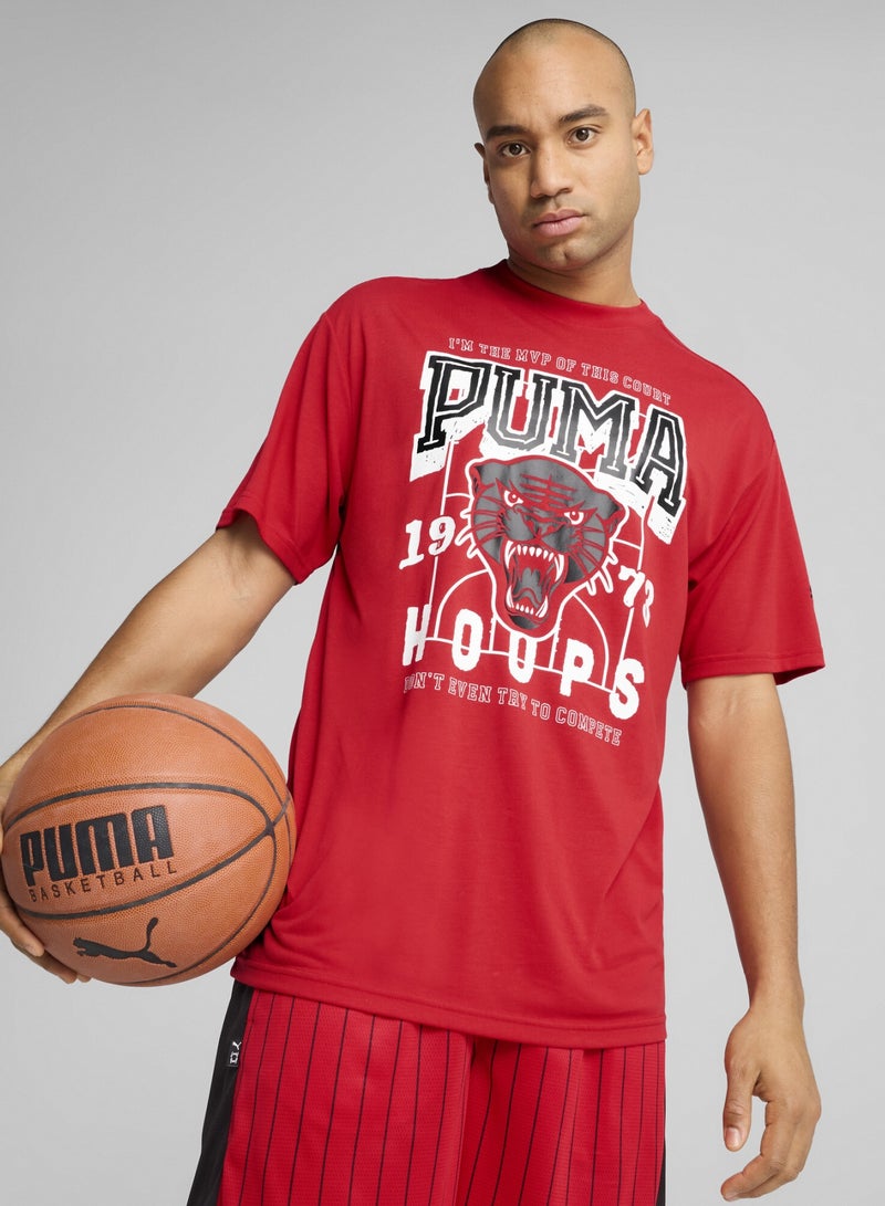 PUMA Rival Rage Basketball Mens Red T-shirt - Image 1