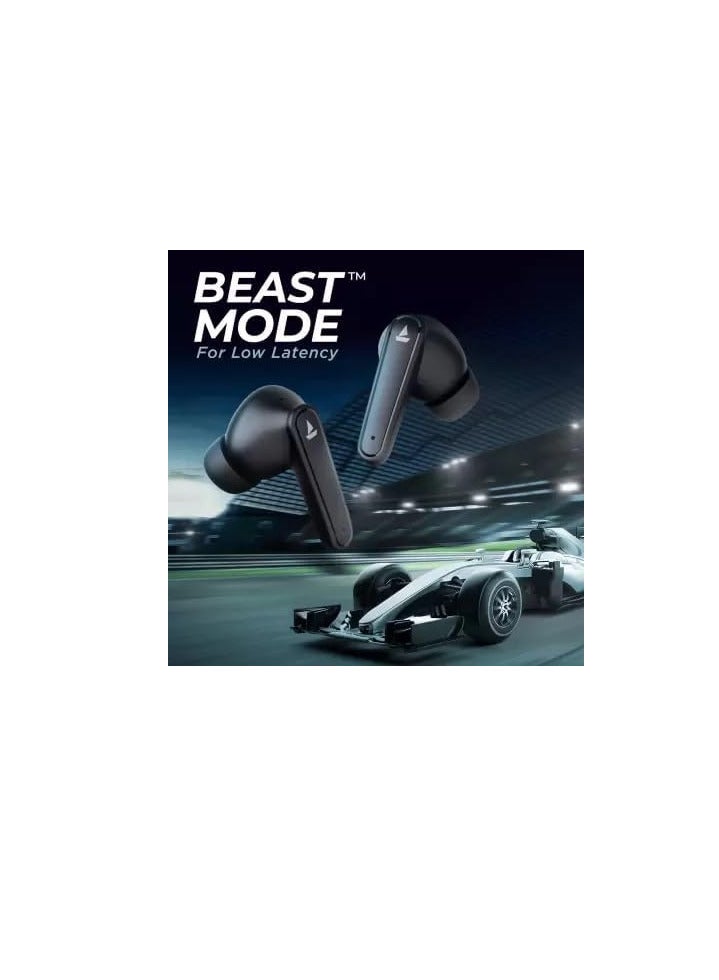 boAt Airdopes 115 with ENx & Beast Mode, upto 24 Hrs Playback and ASAP Charge Bluetooth Headset (Active Black, True Wireless) Black - Image 2
