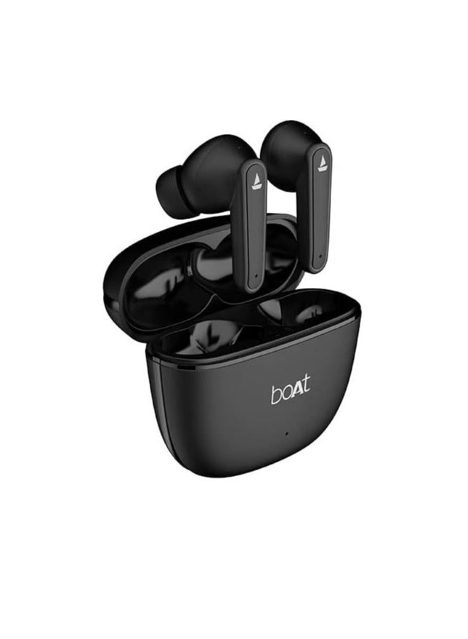 boAt Airdopes 115 with ENx & Beast Mode, upto 24 Hrs Playback and ASAP Charge Bluetooth Headset (Active Black, True Wireless) Black - Image 1