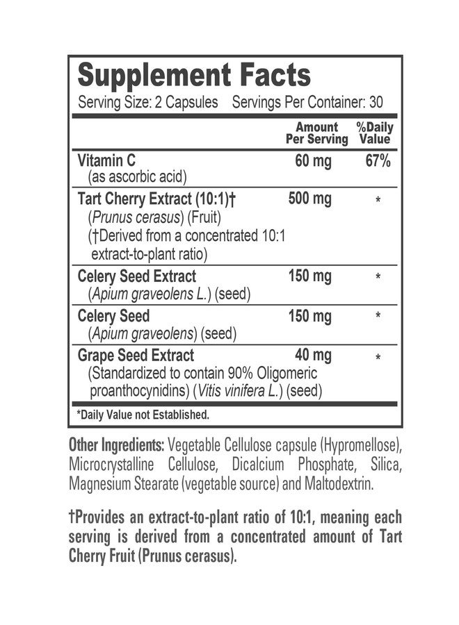 NusaPure CherryClear Tart, Non-GMO, Vegan, 900mg, 60 Capsules - 30 Servings - Image 4