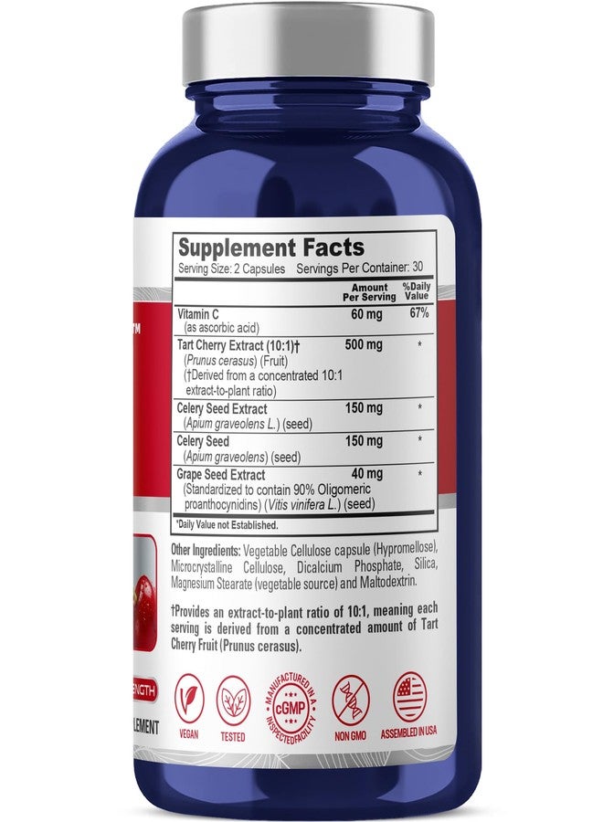 NusaPure CherryClear Tart, Non-GMO, Vegan, 900mg, 60 Capsules - 30 Servings - Image 2
