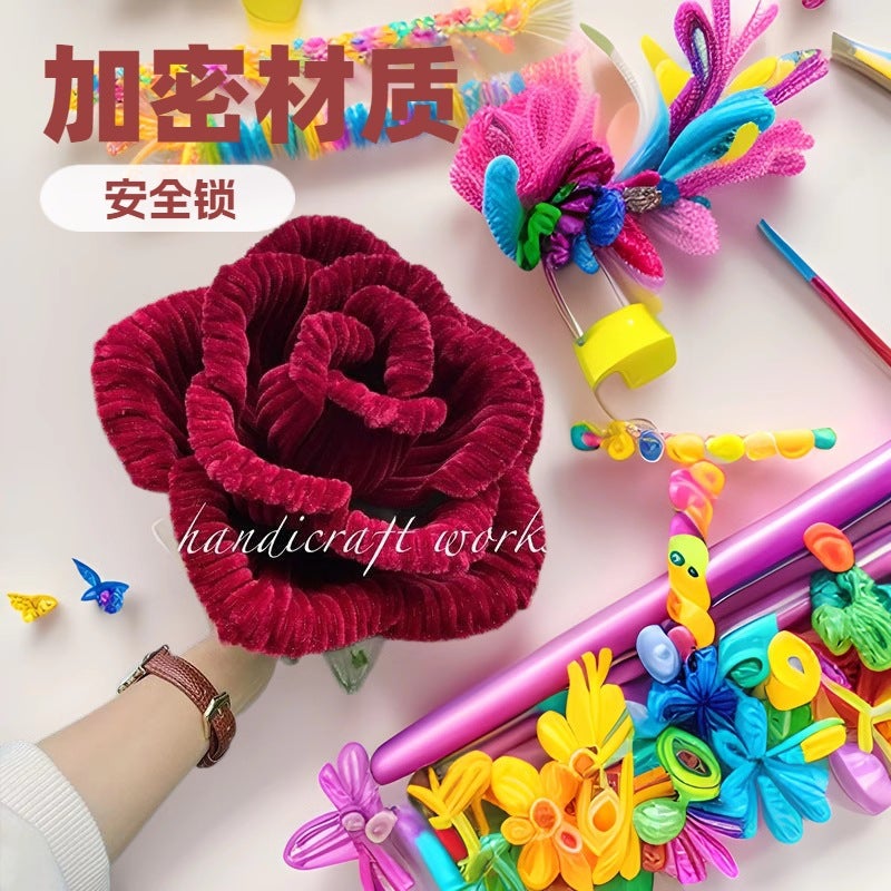 Colorful Diy Twist Stick Bouquet Weaving Sunflower Rose Flowers Homemade Handmade - Image 5