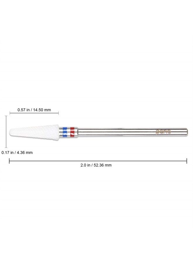 Pana Professional - White Small Tapered Cone Ceramic Bit 3/32" Shank Size - Nail Drill Bit for Dremel Machine - Image 2