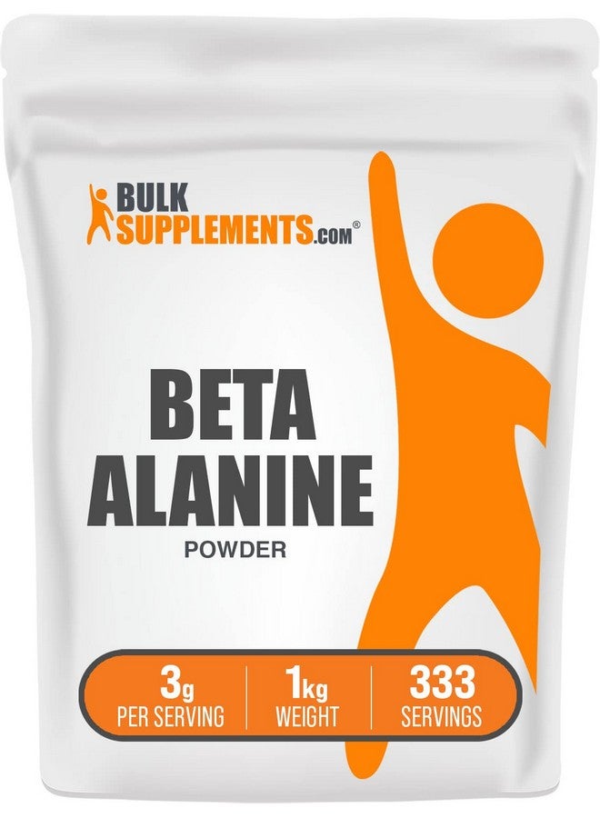 بالك سابلمنتس مسحوق بيتا ألانين من BulkSupplements.com - مكمل بيتا ألانين، مكمل غذائي قبل التمرين - بدون نكهة وخالي من الغلوتين، 3 غرام لكل حصة، 1 كجم (2.2 رطل) (عبوة من قطعة واحدة) - Image 1