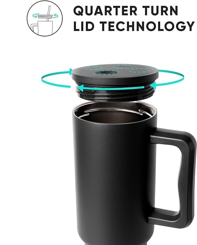 CYNVEXA Tumbler with lid and Straw 1200ML Cup Stainless Steel Vacuum Insulated Tumbler for Water, Iced Tea or Coffee 1.2L Office Gym Travelling (Pista) - Image 5