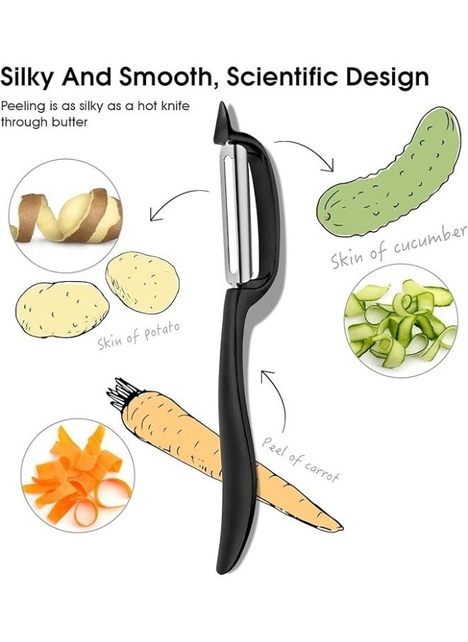 Happy Home - Premium Zinc Vegetable Peeler Potato Peeler, Apple Peeler with Sharp Blade and Comfortable Non-Slip Handle, Peeler for Carrot, Eggplant, Pear, Mango, Cucumber, Fruits - Image 1