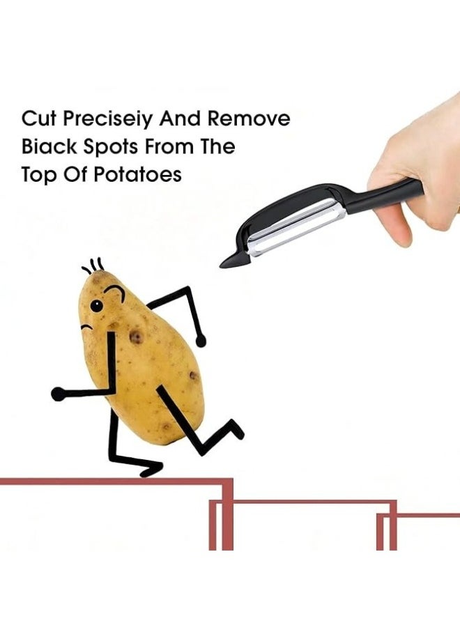 Happy Home - Premium Zinc Vegetable Peeler Potato Peeler, Apple Peeler with Sharp Blade and Comfortable Non-Slip Handle, Peeler for Carrot, Eggplant, Pear, Mango, Cucumber, Fruits - Image 1