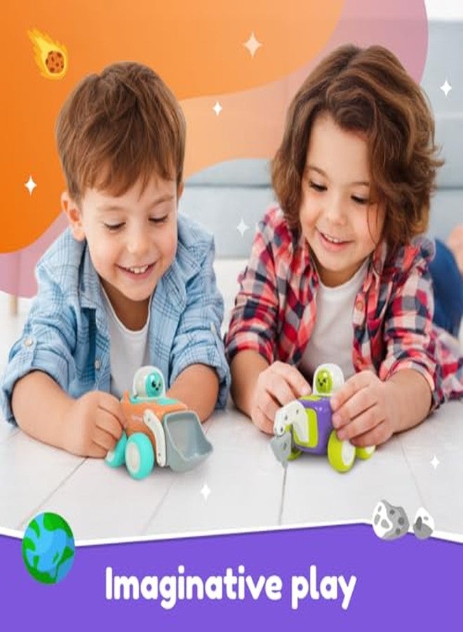 Bloomingo Astro Diggers Stellaris | 2 Space Construction Vehicles | Press & Go Action, Moving Toys | Ages 3+ | Space Themed Toys | Collect All 4 Space Rovers - Image 4