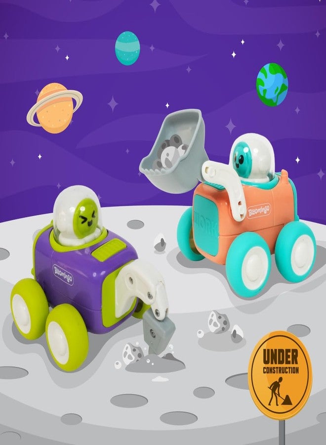 Bloomingo Astro Diggers Stellaris | 2 Space Construction Vehicles | Press & Go Action, Moving Toys | Ages 3+ | Space Themed Toys | Collect All 4 Space Rovers - Image 5