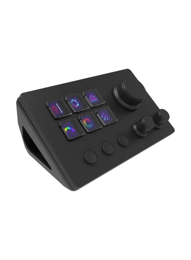MiraBox N3 Stream Controller Deck V3, 6 Customizable LCD Keys, 3 Rotary Dials, 3 Tactile Buttons, Programmable Macro Control Pad for Live Streaming, Gaming, Audio Mixing, Content Creation, OBS, Twitch, YouTube, Windows & Mac - Image 1