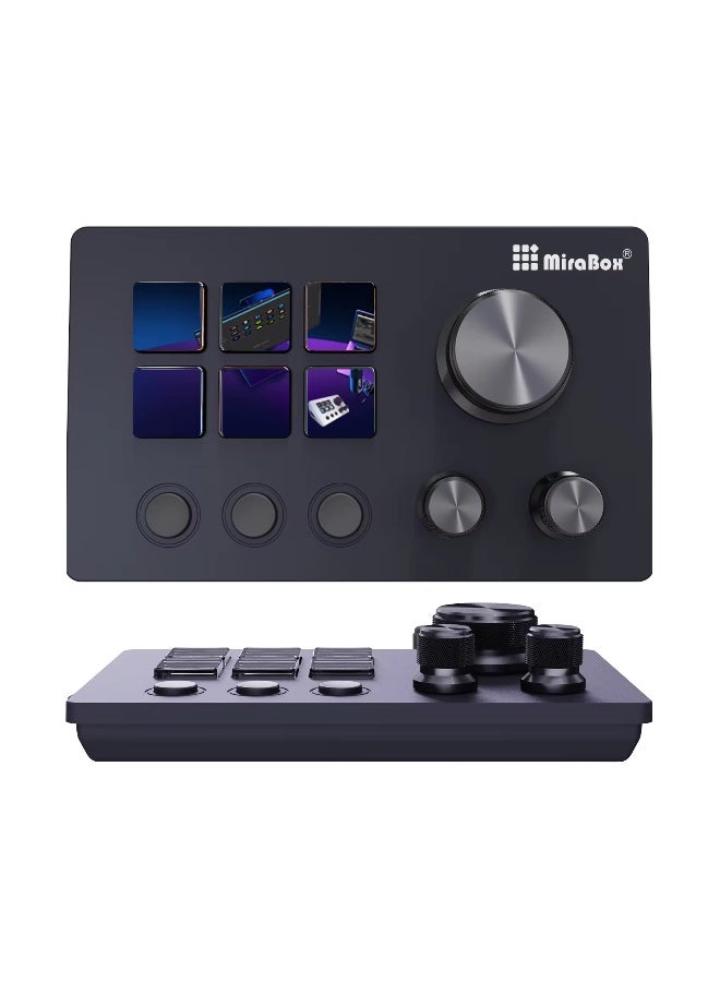 MiraBox N3 Stream Controller Deck V3, 6 Customizable LCD Keys, 3 Rotary Dials, 3 Tactile Buttons, Programmable Macro Control Pad for Live Streaming, Gaming, Audio Mixing, Content Creation, OBS, Twitch, YouTube, Windows & Mac - Image 3