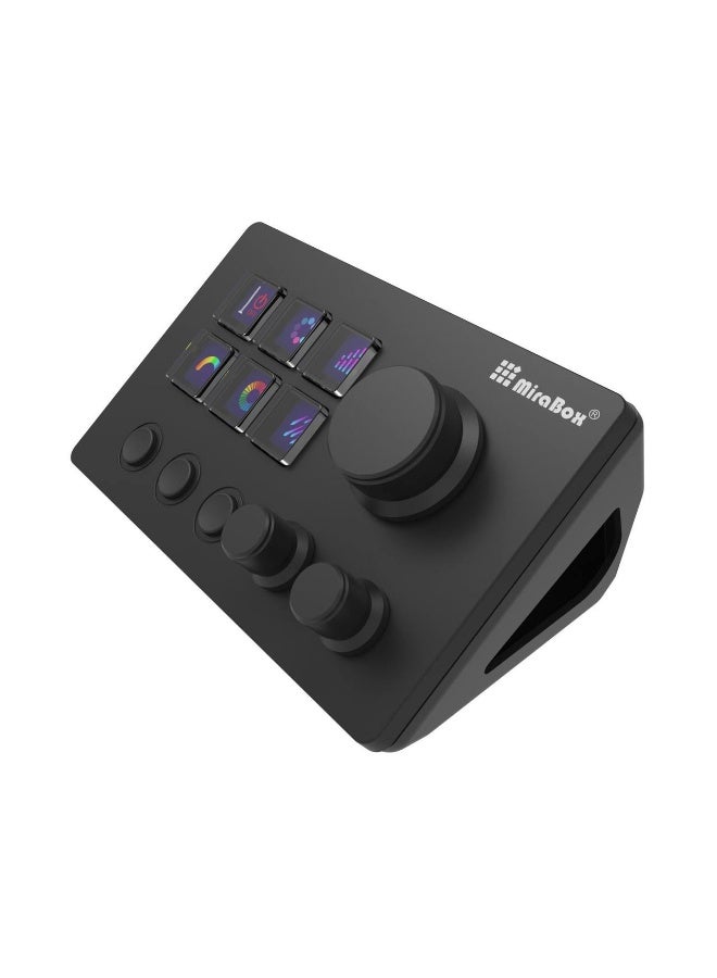 MiraBox N3 Stream Controller Deck V3, 6 Customizable LCD Keys, 3 Rotary Dials, 3 Tactile Buttons, Programmable Macro Control Pad for Live Streaming, Gaming, Audio Mixing, Content Creation, OBS, Twitch, YouTube, Windows & Mac - Image 1