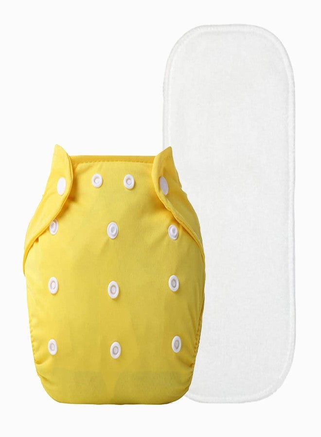 Alya 1 Baby Button Pocket Style Reusable Cloth Diaper With 1 White Microfiber Bamboo Wet Free Insert Pad for Toddlers/New Borns Age 0-24 Months - Image 1
