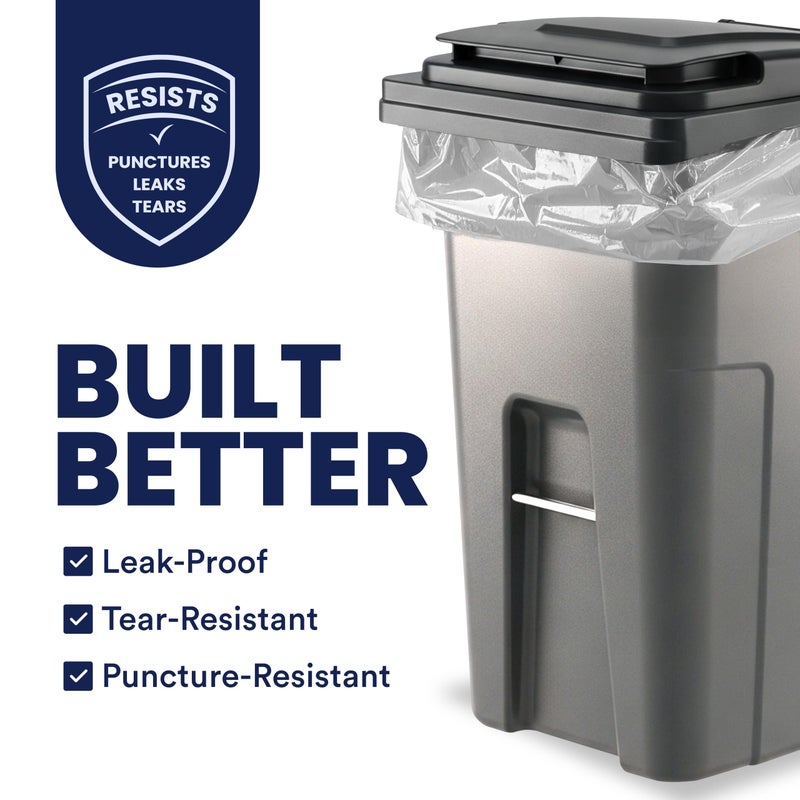 Plasticplace 65 Gallon Trash Bags â”‚ 2.7 Mil â”‚ Clear Heavy Duty Garbage Can Liners â”‚ 50â€ x 48â€ (25 Count) - Image 5