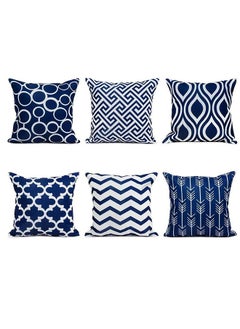 XiuWoo Pack of 6 Throw Pillow Covers for Couch Modern Decorative Geometric Patterns 45x45CM  - Image 2