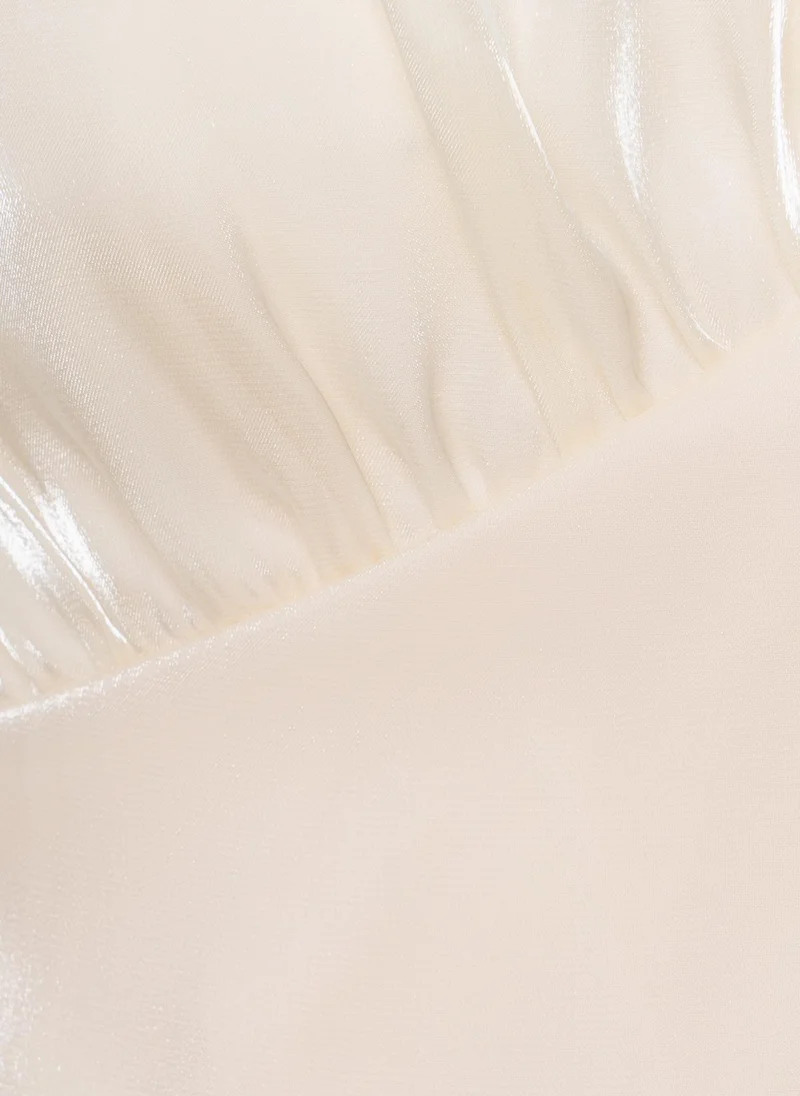Lichi Light ruffled chiffon mini dress