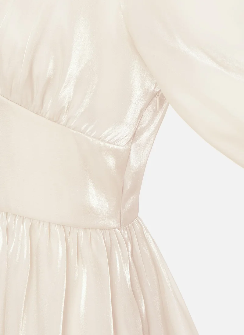 Lichi  Light ruffled chiffon mini dress for Women | Best Price UAE