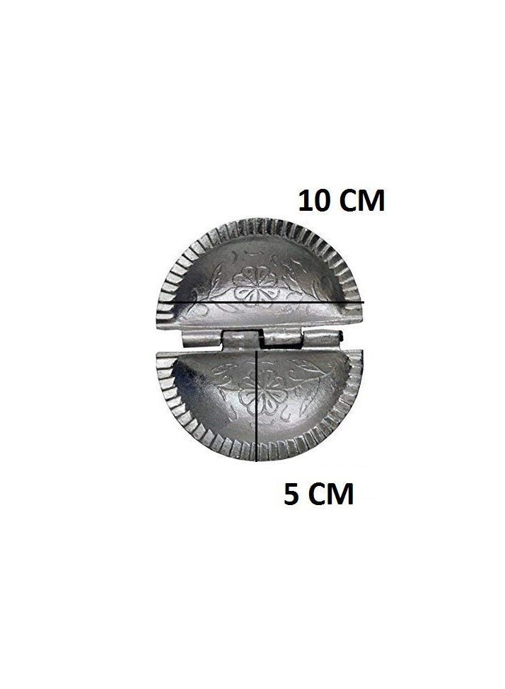 Accessorize Kingdom Aluminum gujiya Karanji Maker | Gujia Mould Cutter Machine | Dumpling Maker Kitchen Mold for Festivals | Set of 2 | Durable, Easy to Use, Perfect for Homemade Treats - Image 4