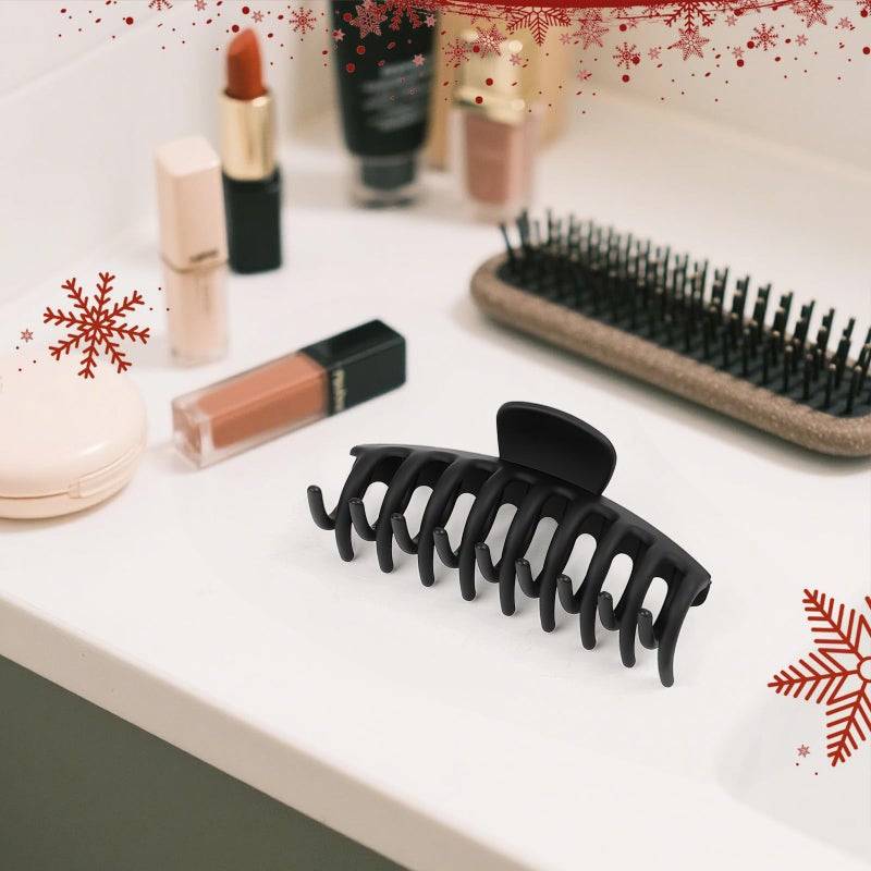 TOCESS 8 Pack Neutral Big Hair Claw Clips for Women Large Claw Clip for Thin Thick Curly Hair 90's Strong Hold 4.33 Inch Nonslip Matte Jumbo Hair Clips - Image 4
