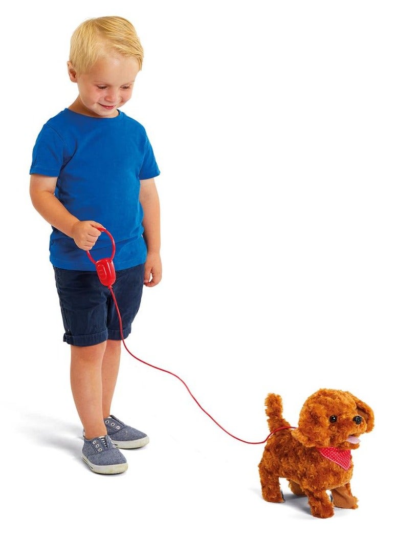 Addo Pitter Patter Pets Walk Along Pupply Cockapoo, Battery Operated | Can Walk, Wag it's Tail and Bark  | With Realistic Movements | Soft Toy | Interactive Plush Toy | Snuggling Plush Pet | Gift for Kids and Toddlers - Image 2