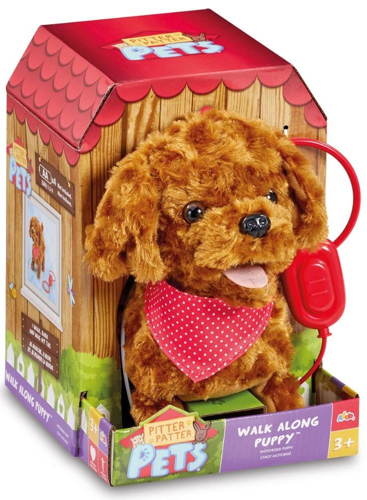 Addo Pitter Patter Pets Walk Along Pupply Cockapoo, Battery Operated | Can Walk, Wag it's Tail and Bark  | With Realistic Movements | Soft Toy | Interactive Plush Toy | Snuggling Plush Pet | Gift for Kids and Toddlers - Image 3