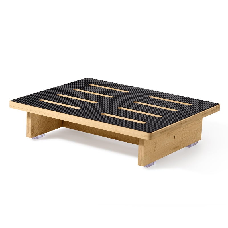 كرسي خطوة روياليفان للبالغين 35 خطوة سرير للسرير العالي غير قابل للانزلاق مع قدرة تحميل تصل إلى 440 رطل كرسي خطوة خشبي لكبار السن والأطفال بجانب السرير للاستحمام واستخدام المطبخ خشب الزان أسود