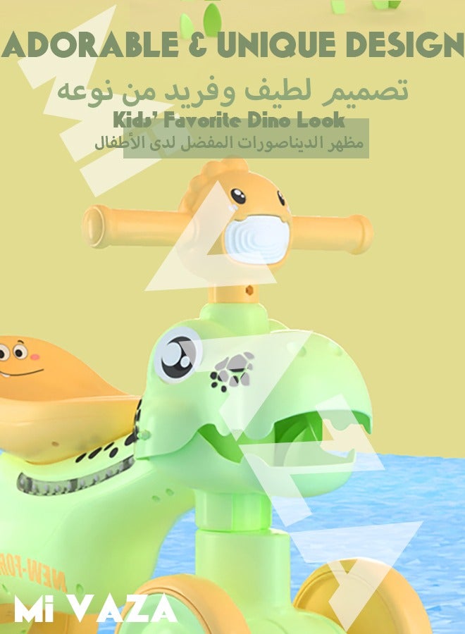 مي فازا دراجة توازن الطفل لعمر سنة واحدة للأولاد والبنات من عمر 12 إلى 36 شهرًا، 4 عجلات صامتة، مقعد ناعم لمرحلة ما قبل المدرسة، ألعاب ركوب أول للأطفال الصغار هدايا عيد الميلاد الأول - Image 4