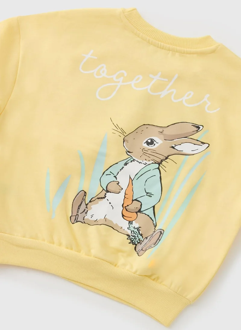 Matalan Peter Rabbit Girls Yellow Sweatshirt