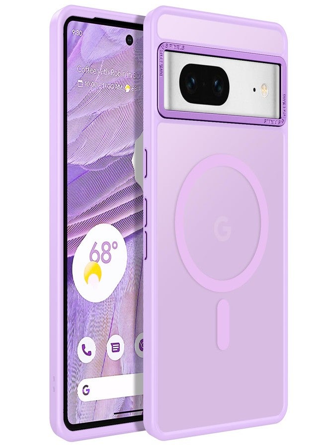 BENTOBEN for Google Pixel 7 Case [Compatible with Magsafe] Translucent Matte Magnetic Pixel 7 Case Magsafe Slim Thin Shockproof Women Men Protective Phone Cover for Google Pixel 7 6.4", Light Purple - Image 1